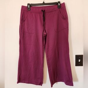 Patagonia Magenta Wide Leg Cropped Pants Size M